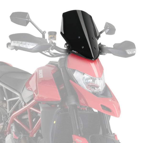Puig Puig racing screen | black (opaque) | ducati hypermotard 950 2019>current